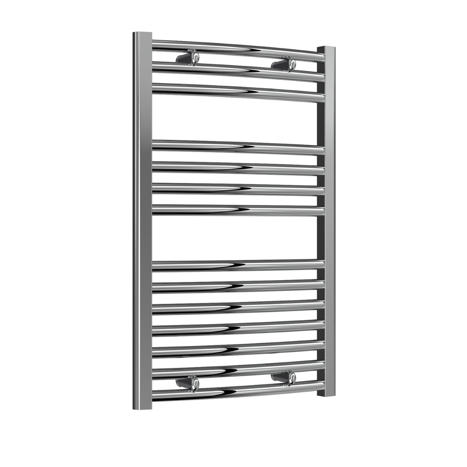 Premium Chrome Curved Ladder Tower Rail 500mm Wide - Multiple Height Options