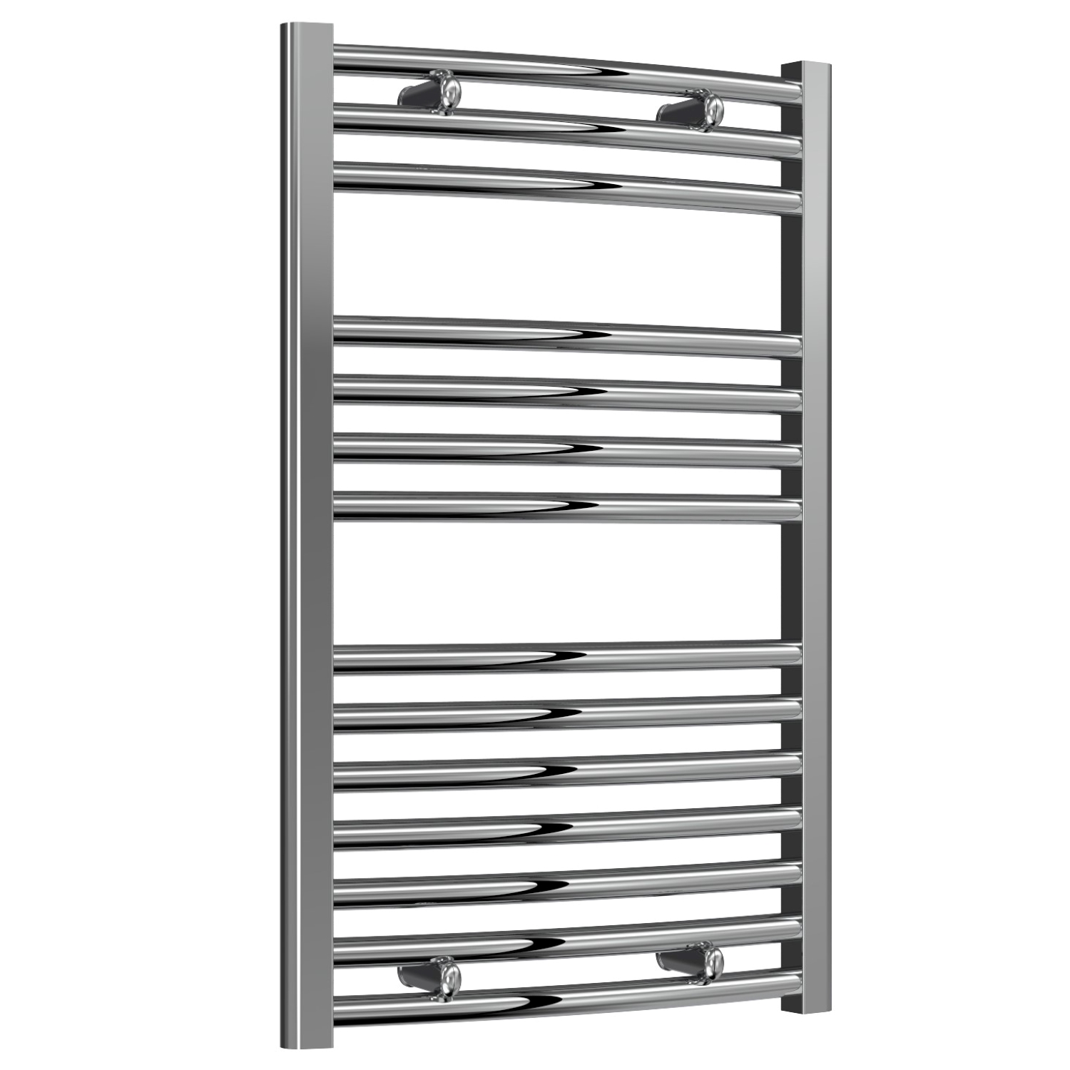 Premium - Chrome Curved Ladder Thermostatic Electric Towel Rails with Boost 1200mm High X 500mm Wide