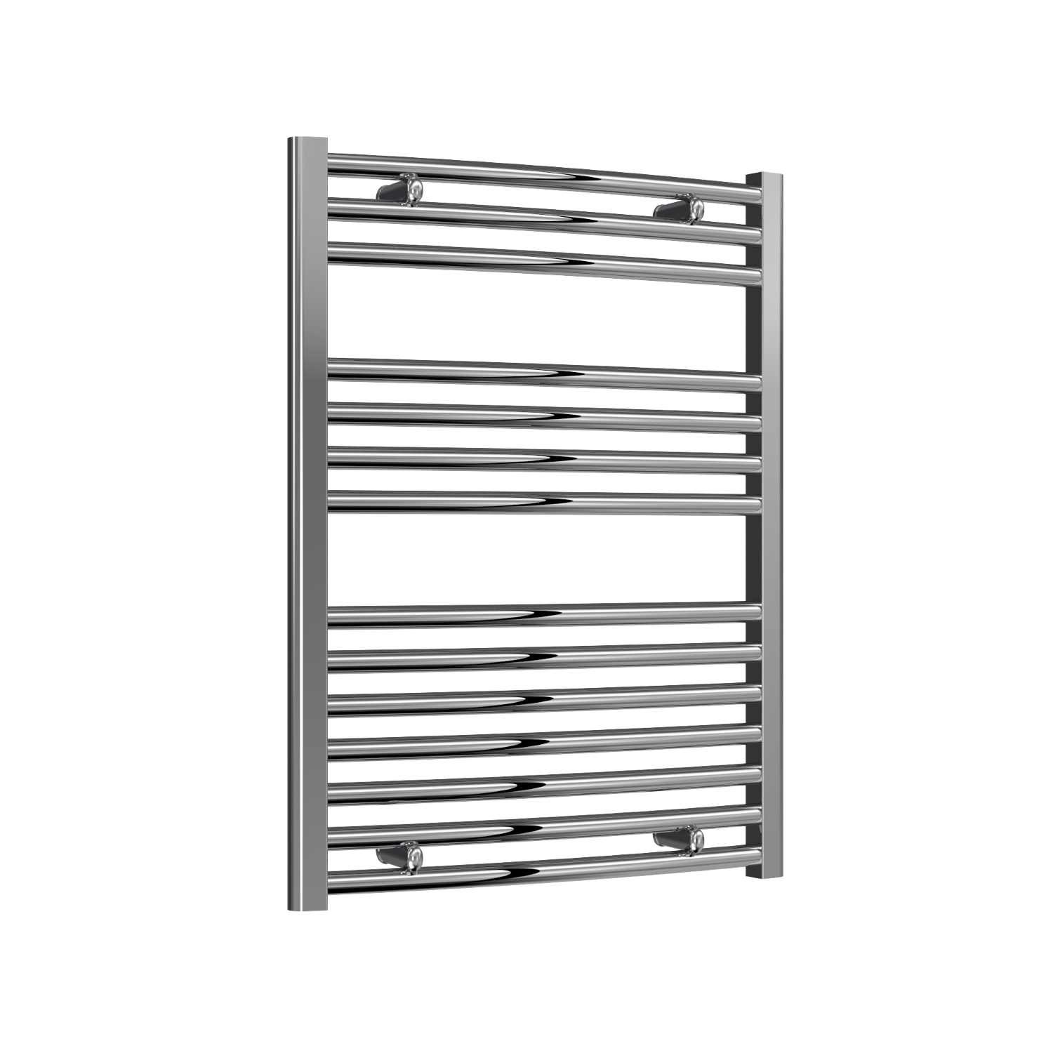 Premium Chrome Curved Ladder Tower Rail 600mm Wide - Multiple Height Options