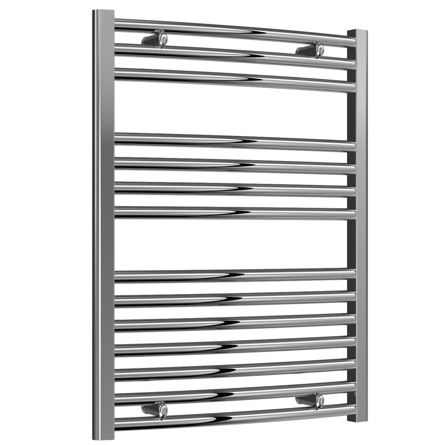 Premium - Chrome Curved Ladder Thermostatic Electric Towel Rails with Boost 1200mm High X 600mm Wide