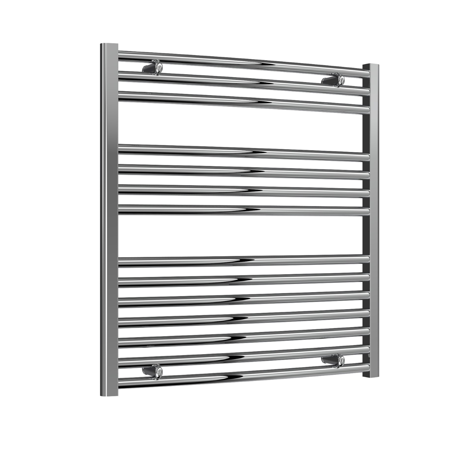 Premium Chrome Curved Ladder Tower Rail 750mm Wide - Multiple Height Options