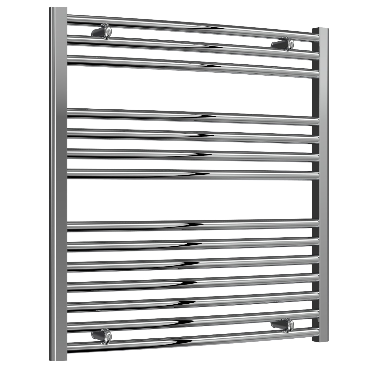 Premium - Chrome Curved Ladder Thermostatic Electric Towel Rails with Boost 1200mm High X 750mm Wide