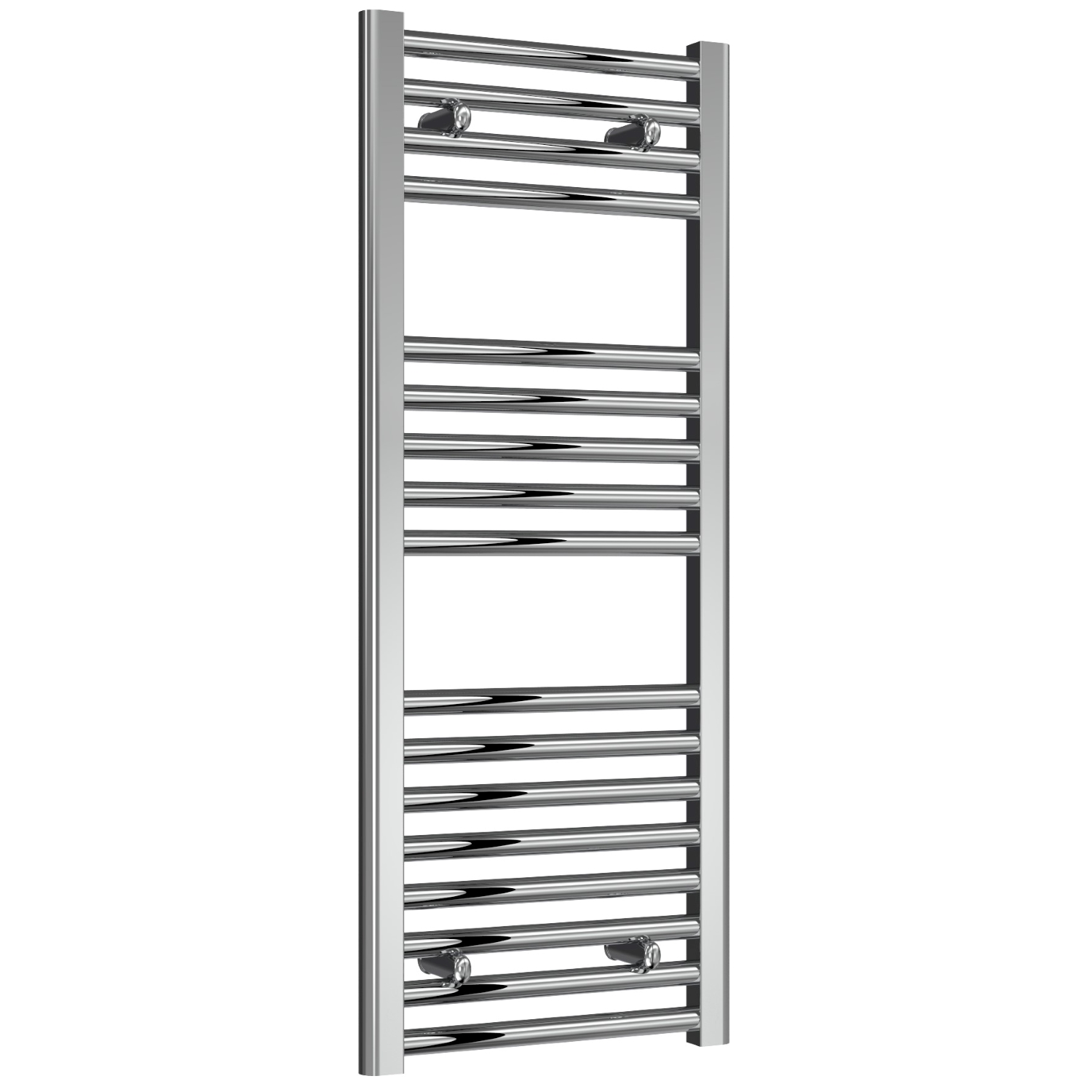 Premium - 400mm Wide Chrome Straight Ladder Fixed Single Heat Electric Towel Rails