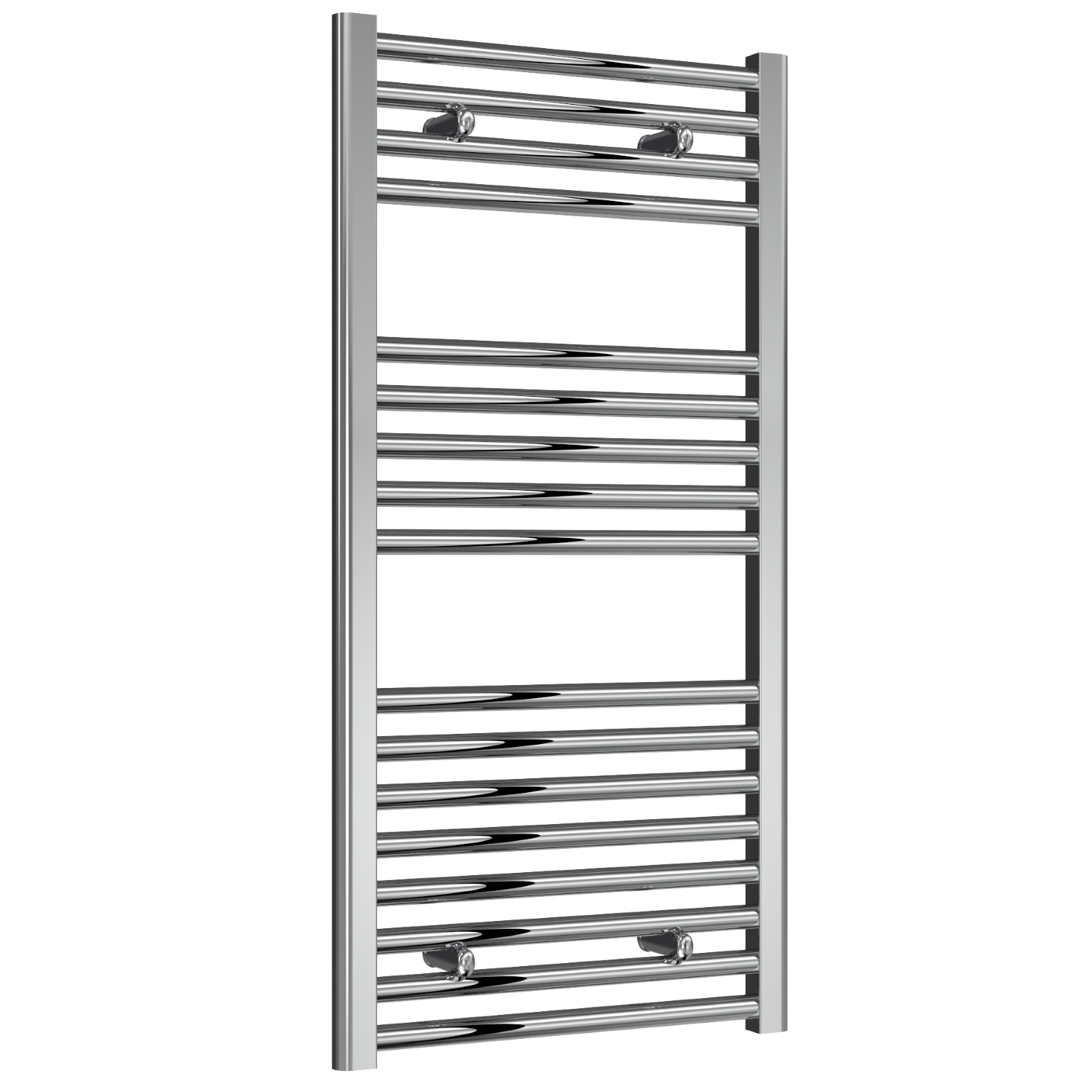 Premium - 500mm Wide Chrome Straight Ladder Fixed Single Heat Electric Towel Rails