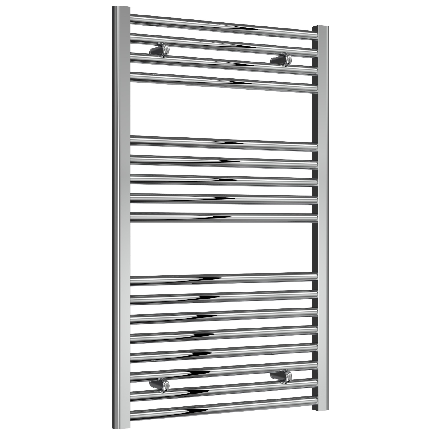 Premium - 600mm Wide Chrome Straight Ladder Fixed Single Heat Electric Towel Rails