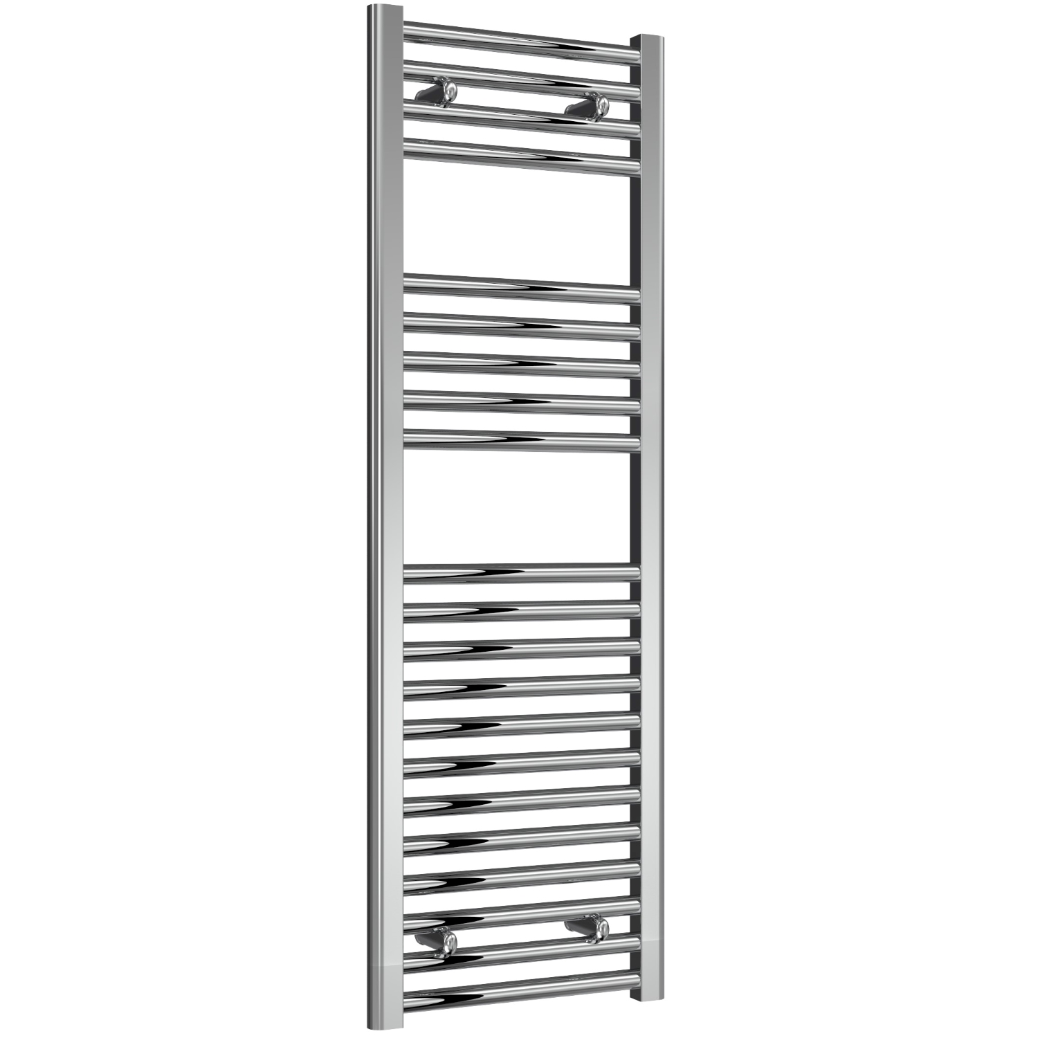 Premium - 400mm Wide Chrome Straight Ladder Fixed Single Heat Electric Towel Rails