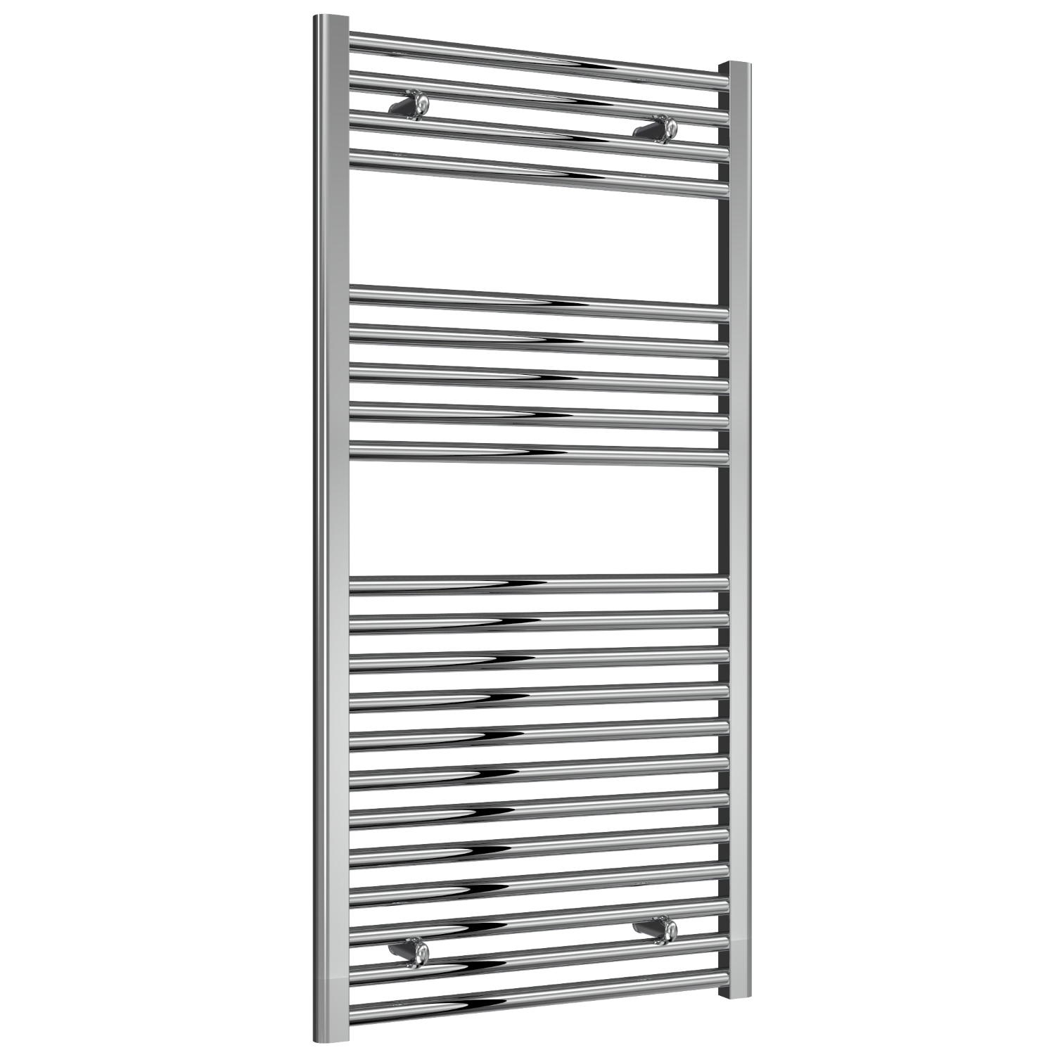 Premium - 600mm Wide Chrome Straight Ladder Fixed Single Heat Electric Towel Rails