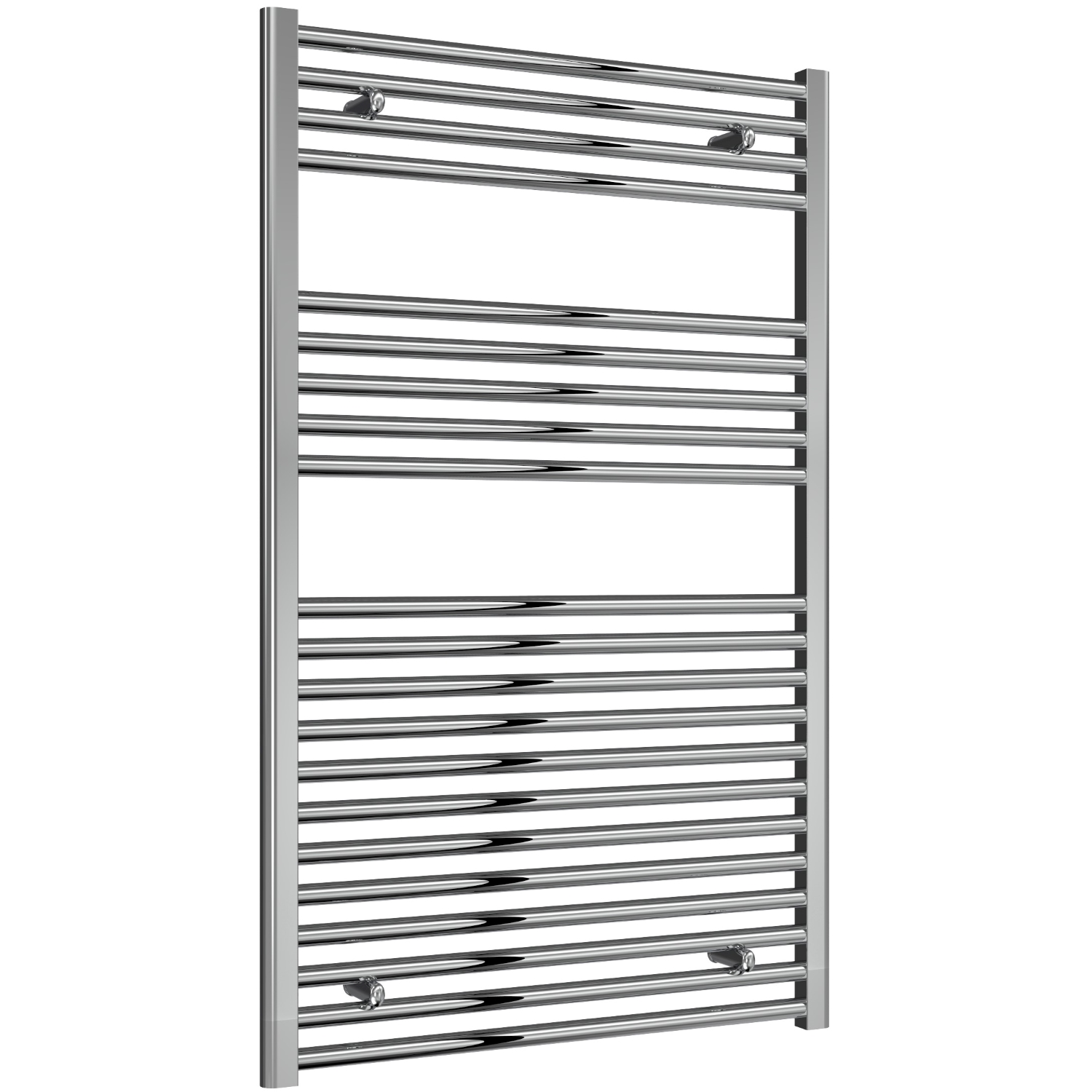Premium - 750mm Wide Chrome Straight Ladder Fixed Single Heat Electric Towel Rails