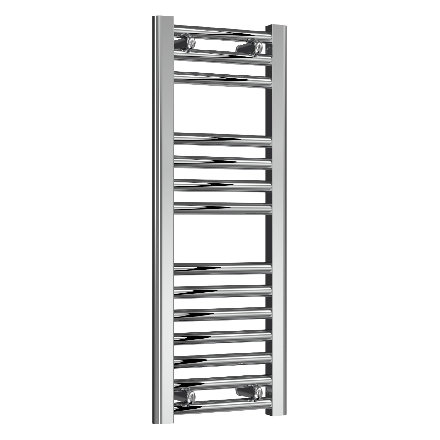 Premium - 300mm Wide Chrome Straight Ladder Fixed Single Heat Electric Towel Rails