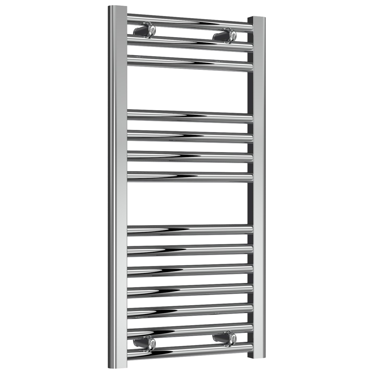 Premium - 400mm Wide Chrome Straight Ladder Thermostatic Electric Towel Rails with Boost
