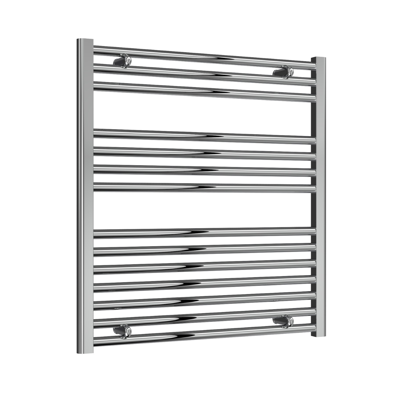 Premium Chrome Straight Ladder Tower Rail 750mm Wide - Multiple Height Options