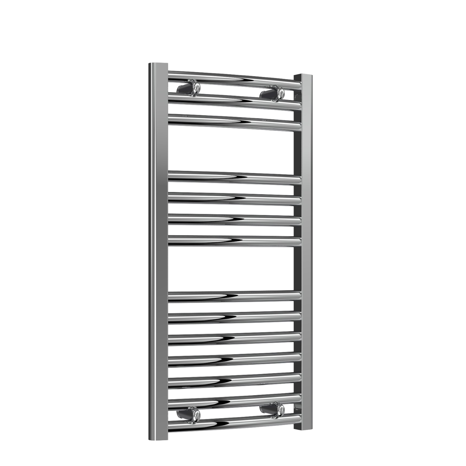 Premium Chrome Curved Ladder Tower Rail 450mm Wide - Multiple Height Options