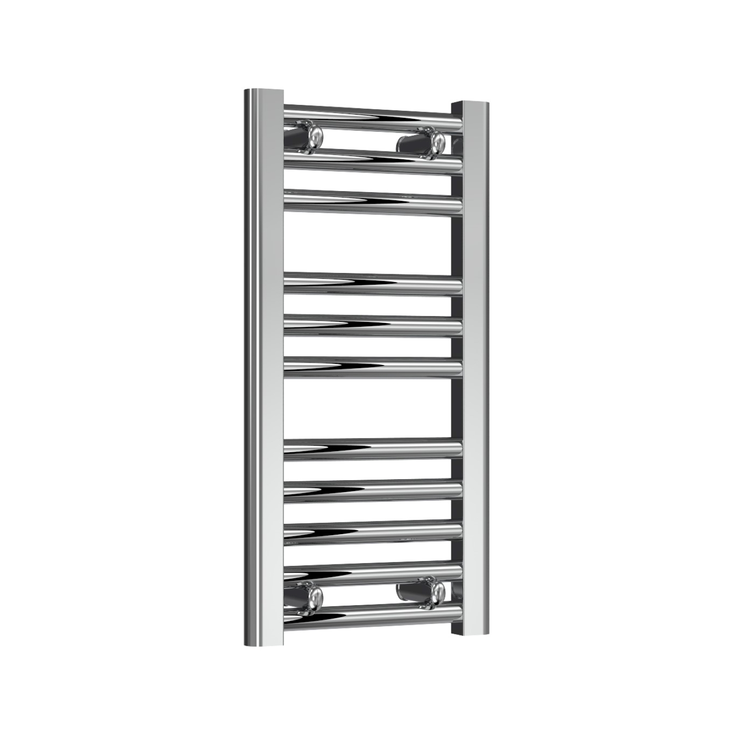 Premium Chrome Straight Ladder Tower Rail 300mm Wide - Multiple Height Options