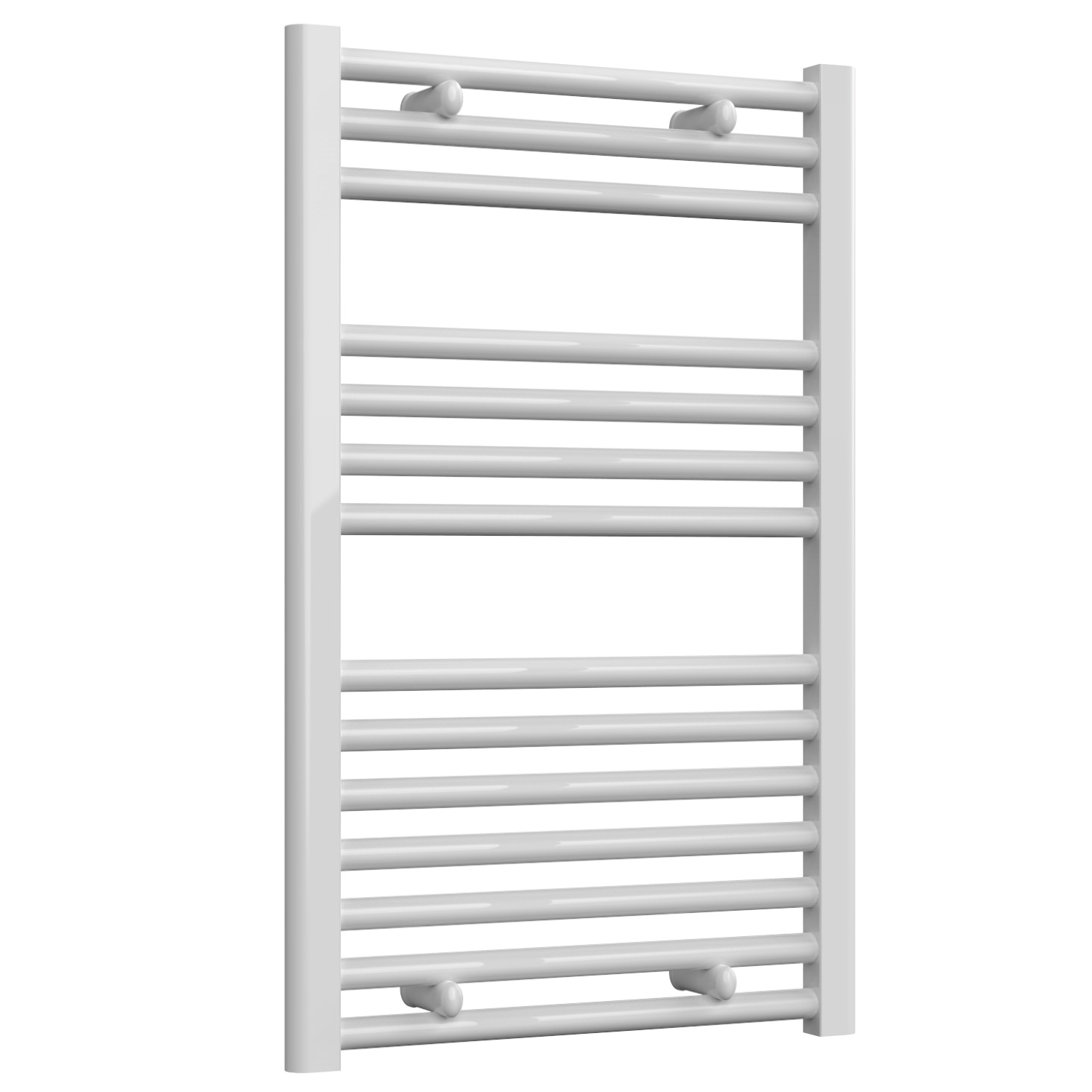 Premium White Straight Ladder Thermostatic Electric Towel Rails with Boost 1200mm High X 500mm Wide