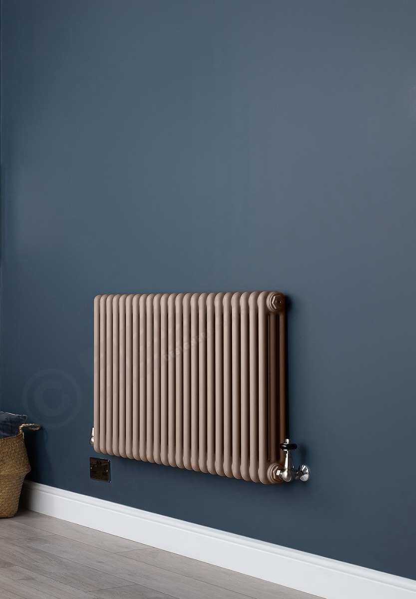 Custom 6 Column 600mm High Sand Brown Radiators