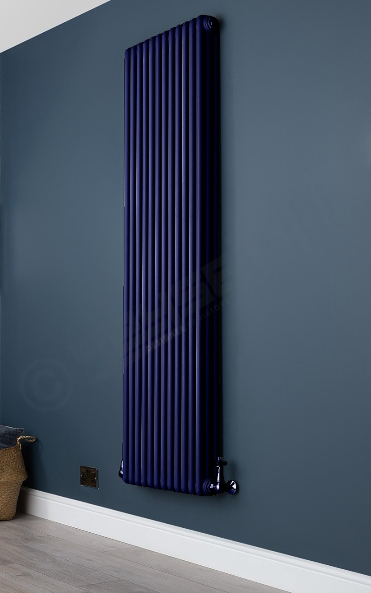 Custom 3 Column 1800mm High Dark Blue Radiators