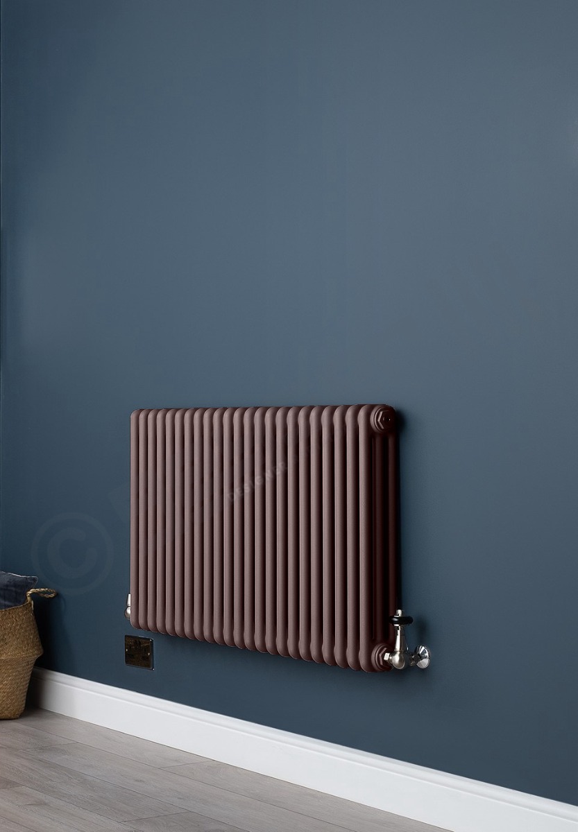Custom 4 Column 500mm High Tobacco Brown Radiators