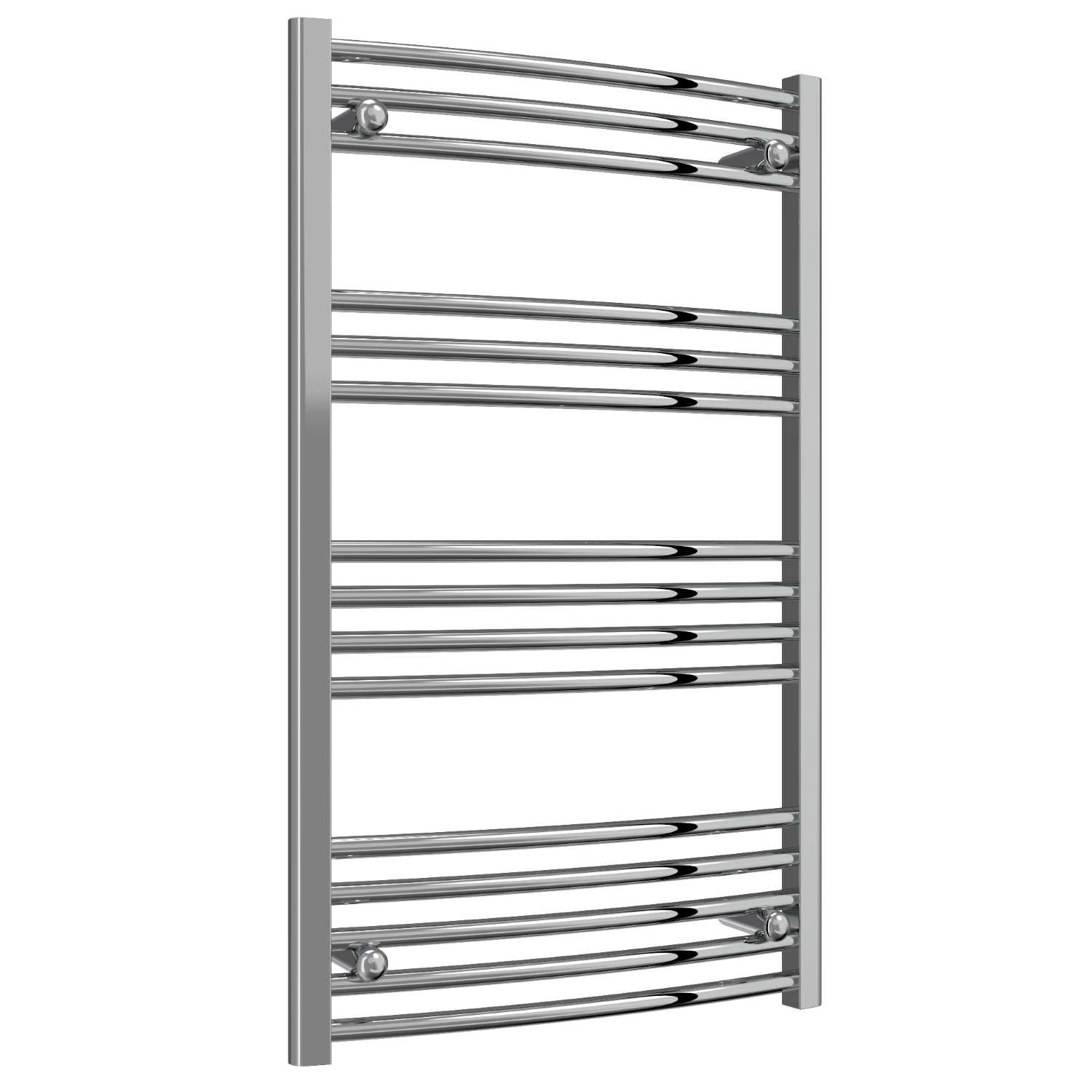 Trade Special - 600mm Wide Chrome Curved Ladder Fixed Single Heat Electric Towel Rails 