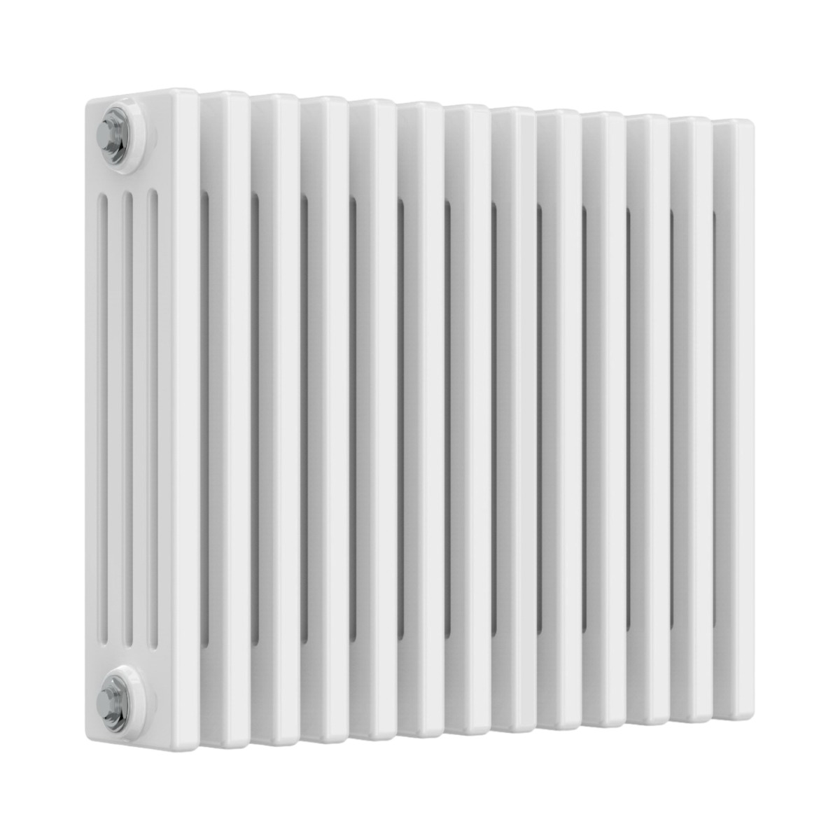Classic 4 Column White Horizontal 500mm x 605mm Radiator