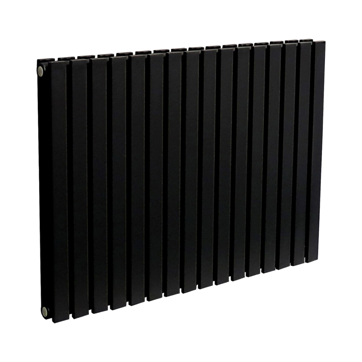 York Black Double Panel Horizontal Designer Radiator