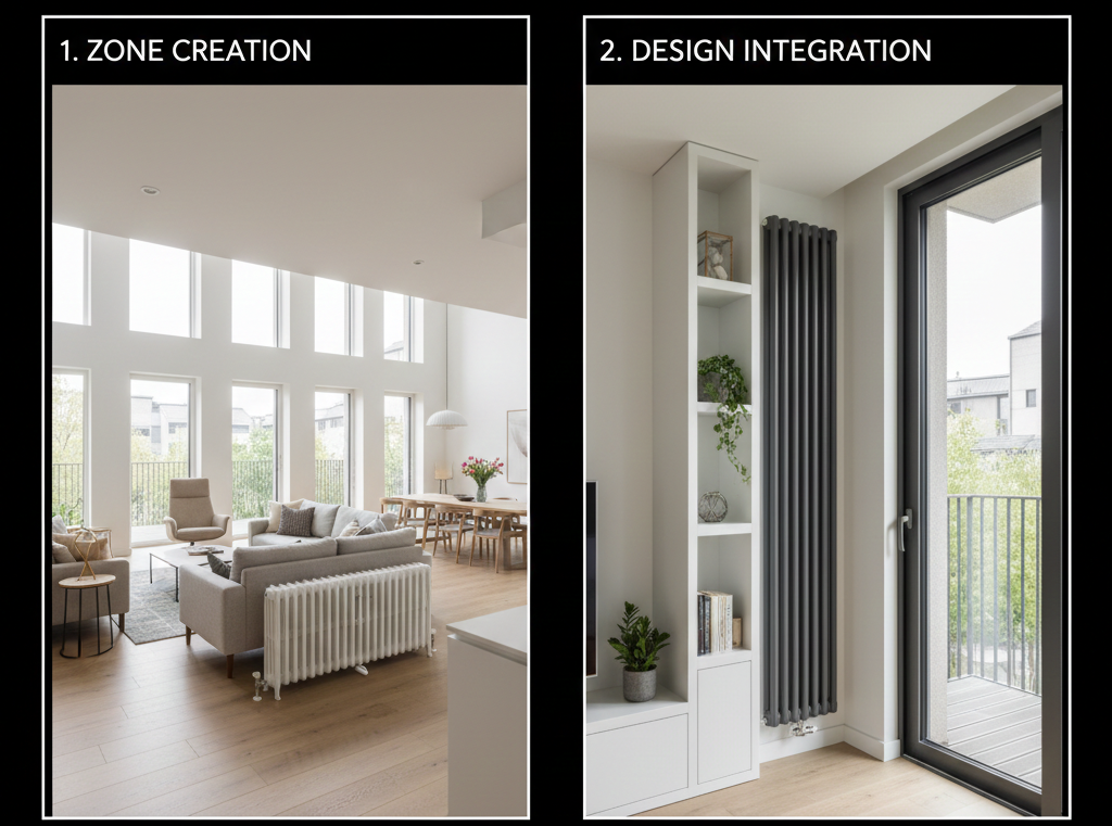 How to Use Radiators to Enhance Open-Plan Living Areas