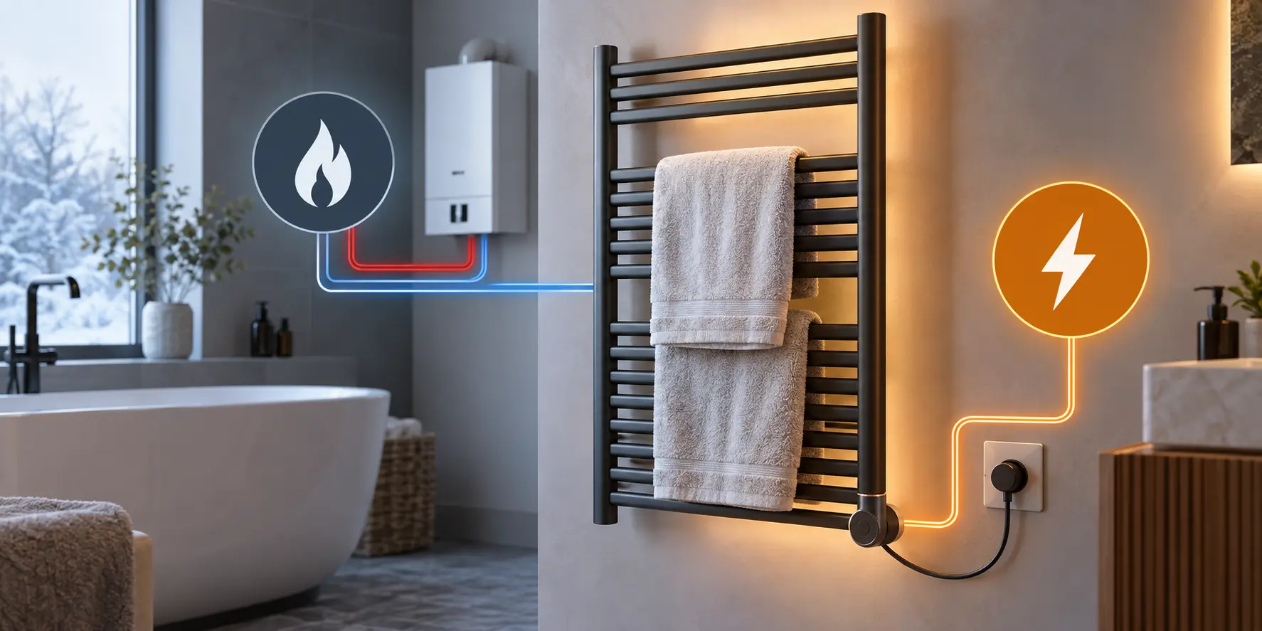 Dual Fuel Towel Rails Explained: Warm Towels When the Heating Is Off