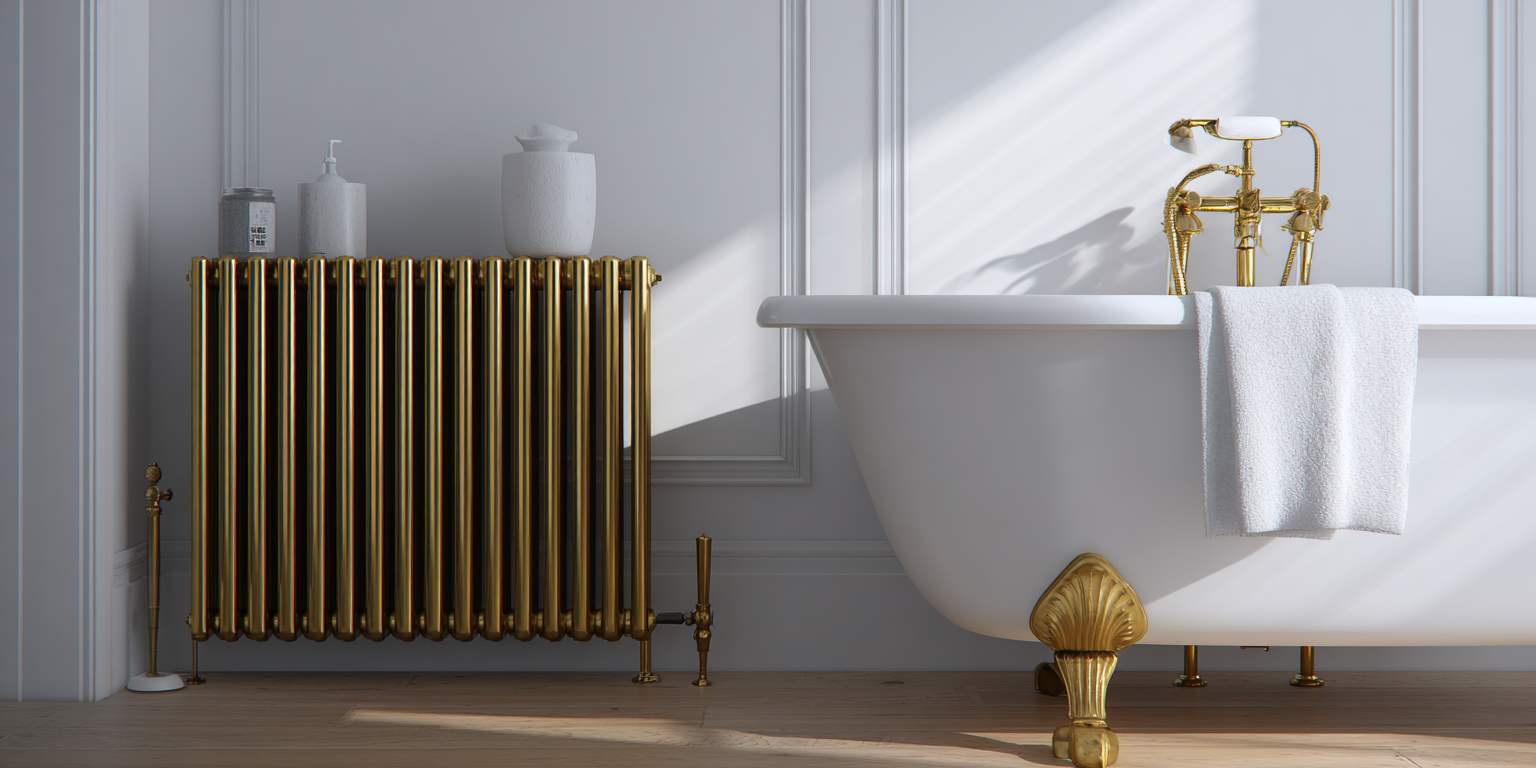 Style Your Bathroom with Brass: Elegant Towel Rails & Radiators