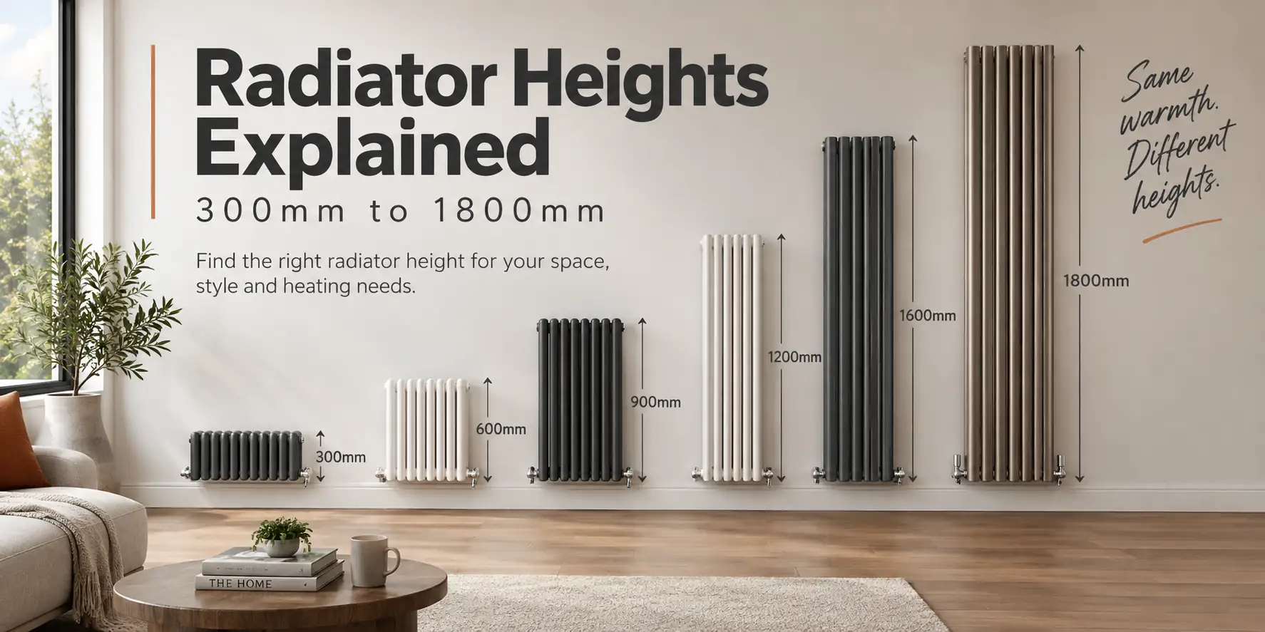Radiator Heights Explained: 300mm to 1800mm and Where Each Belongs